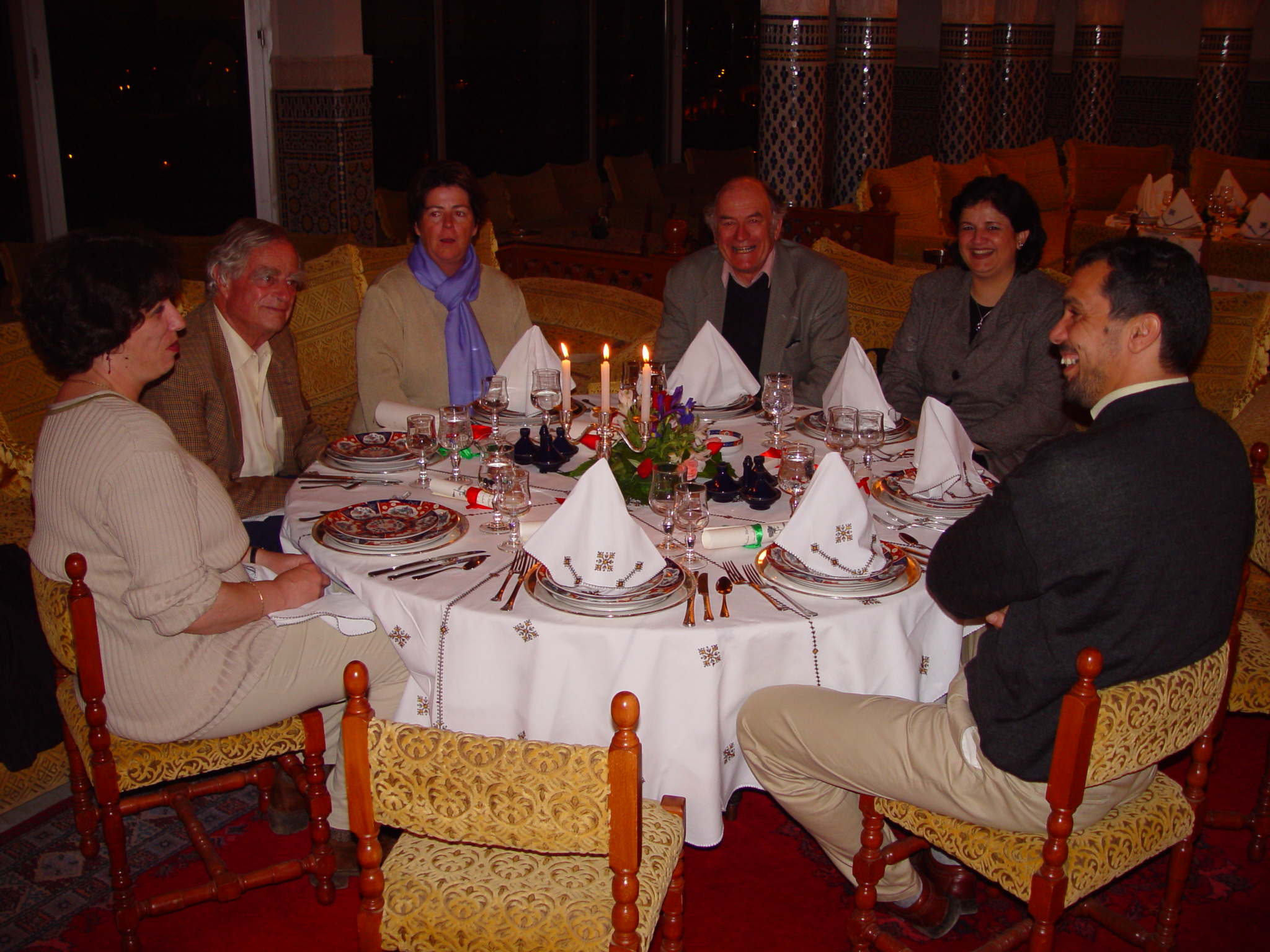 Feu Luc Hoffmann au diner à l'hotel les Mérénides Fès avril 2002